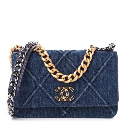 denim chanel wallet|Chanel woc online shop.